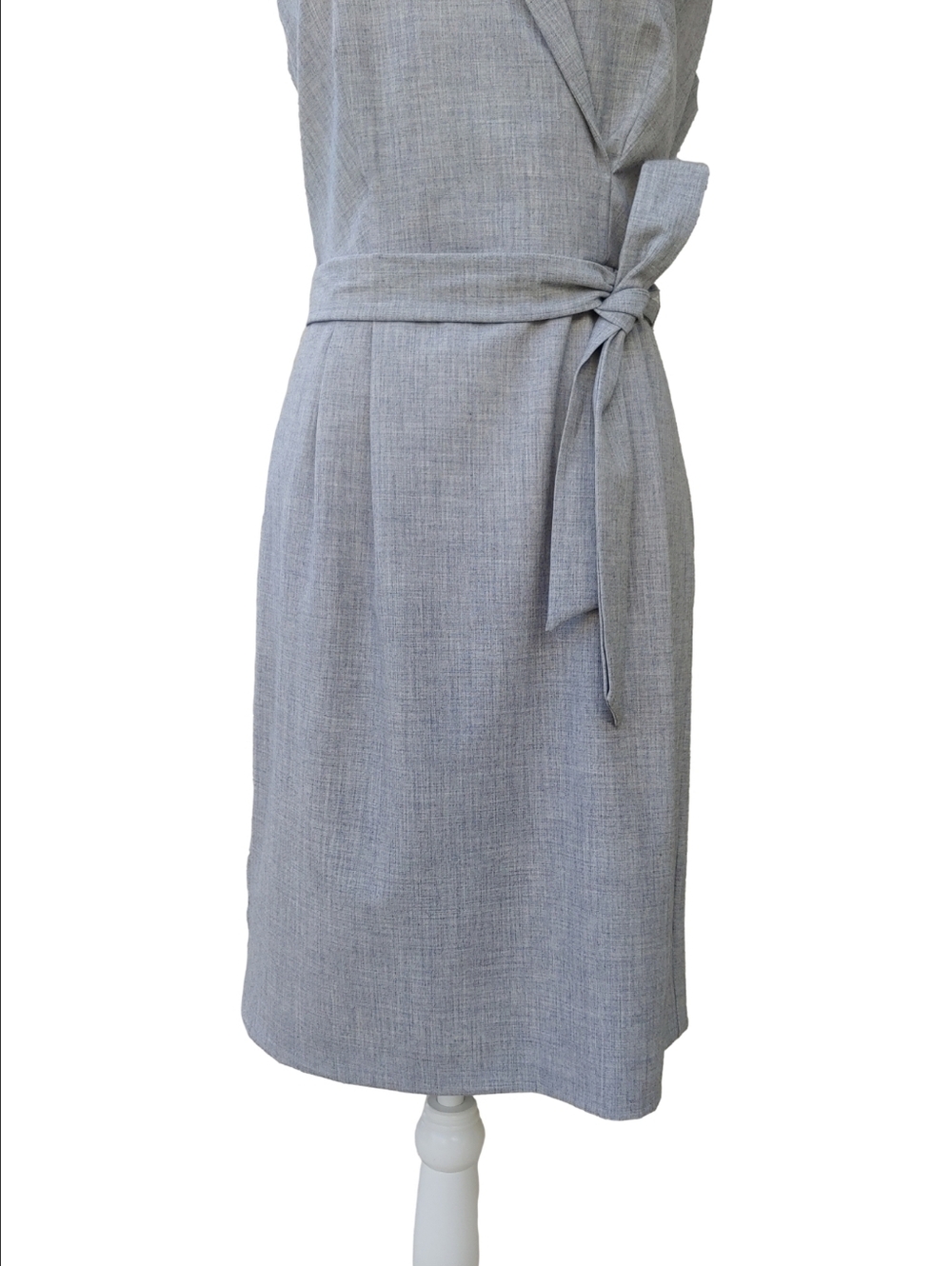 Ann Taylor NEW Gray Tie-Waist Sleeveless Blazer Dress Women's 8 NWT - Picture 14 of 16